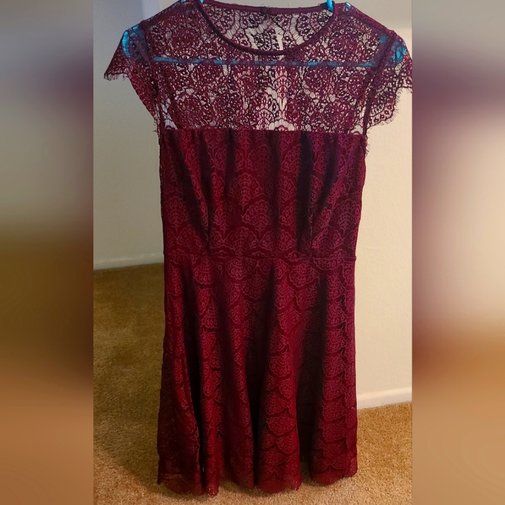 Burgundy dress